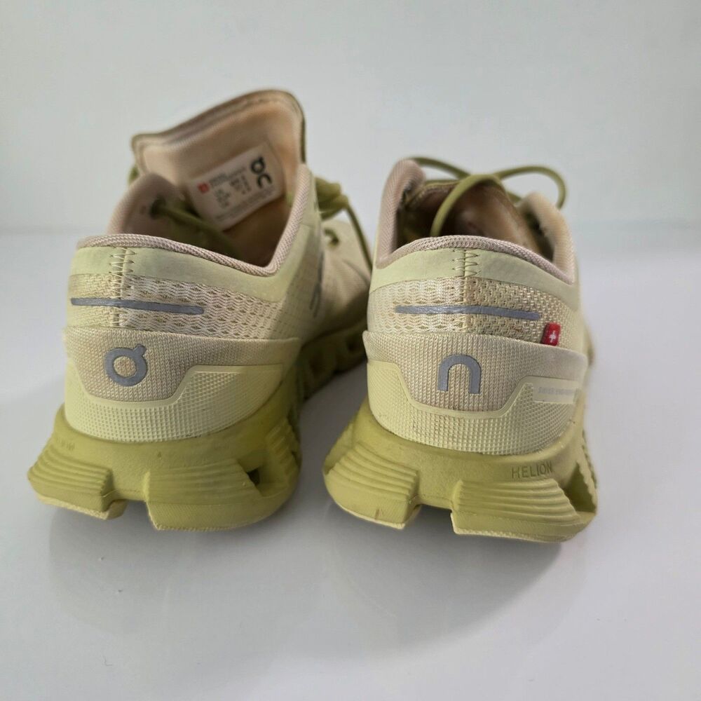On Cloud X Running Shoes Hay Dust Yellow Mesh Athletic Sneakers Womens 6.5 - Picture 6 of 9